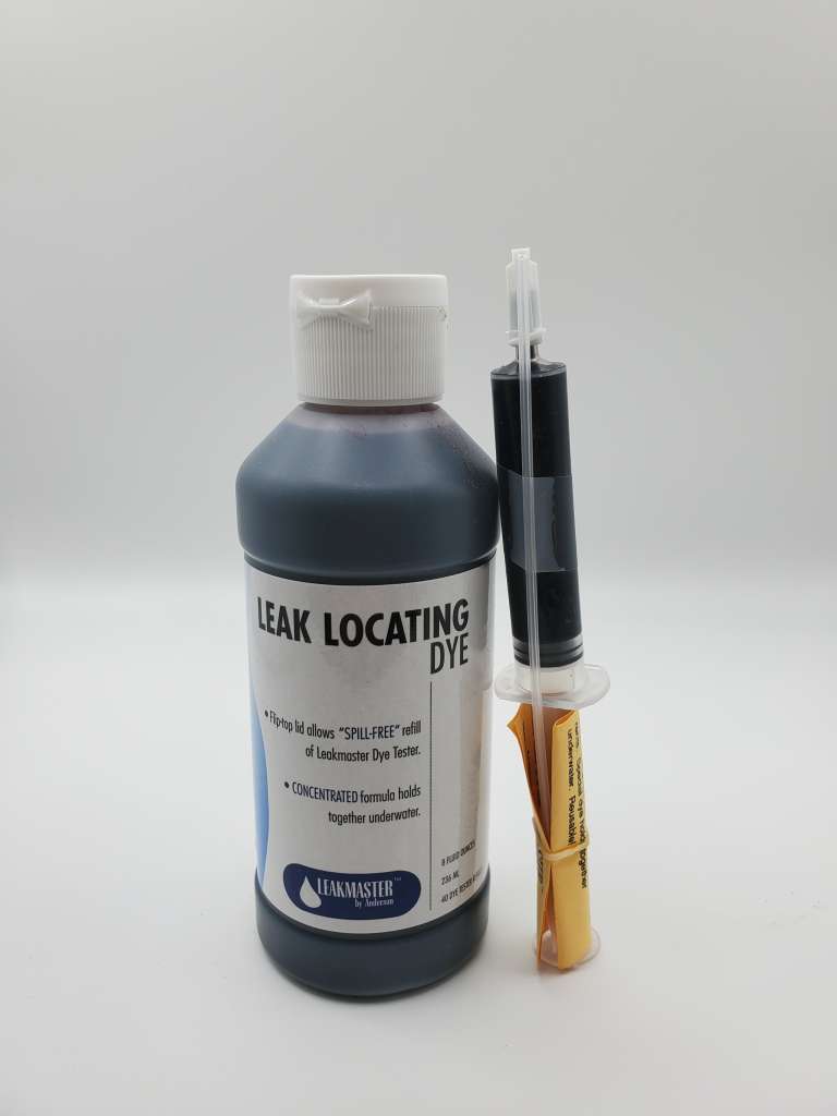 Seringue & colorant pour recherche fuite